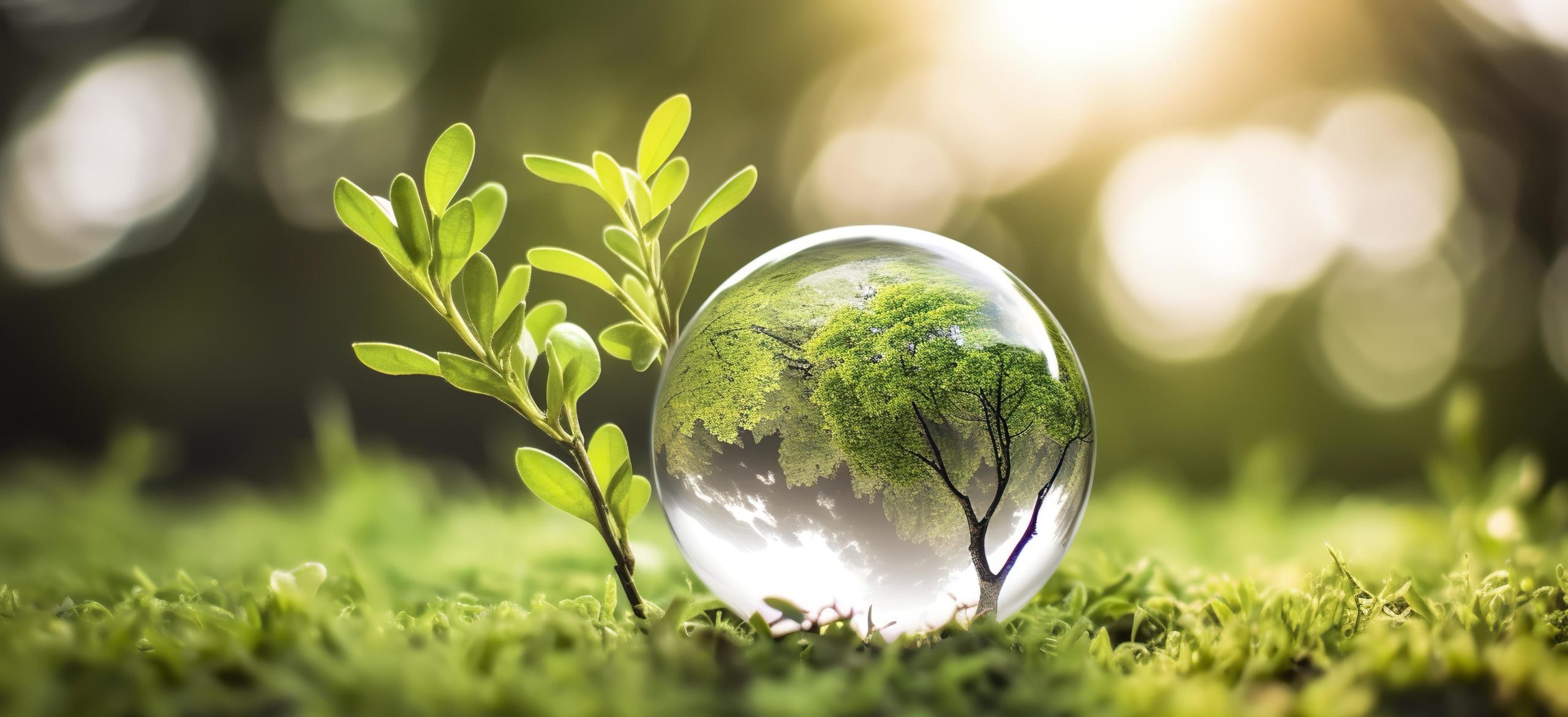 glass-globe-ball-with-tree-growing-and-green-nature-blur-background-eco-earth-day-concept-generat-ai-free-photo